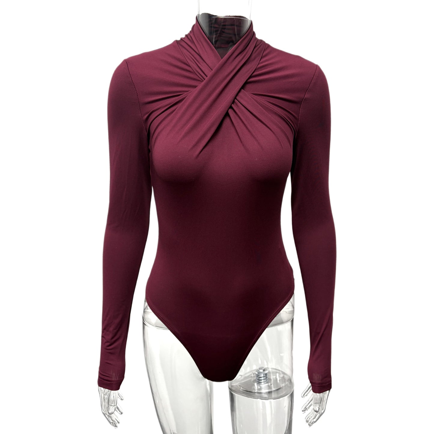 New Solid-color Long-sleeve Versatile Jumpsuit