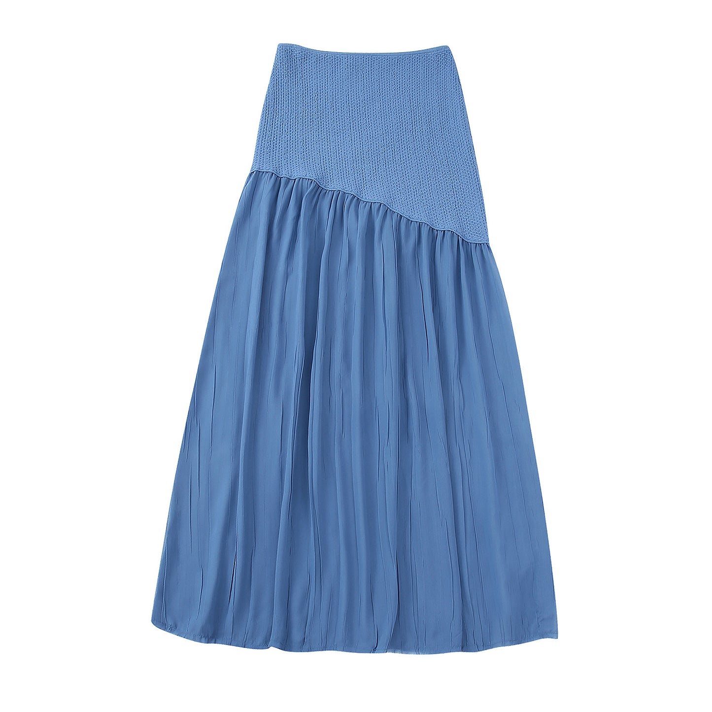 Textured Knitted Short Top Stitching Skirt