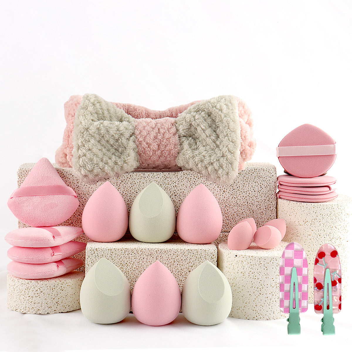 40-piece Beauty Tool Belt Travel Cosmetic Bag
