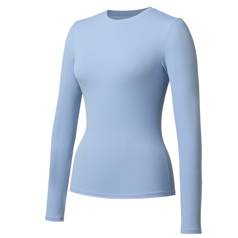 Womens Long-sleeve Stretchy Quick-drying Bare-feel Yoga Wear