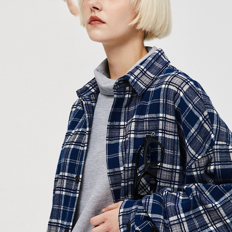 Men's Heavy High Street Brushed Plaid Shirt