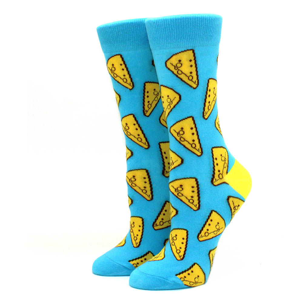 Colorful Women's Cotton Round Socks Funny Banana