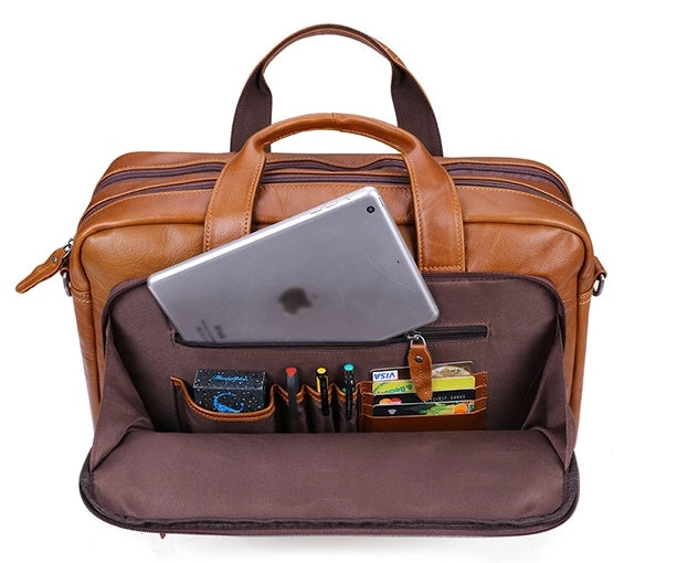 leather computer bag   17 inch