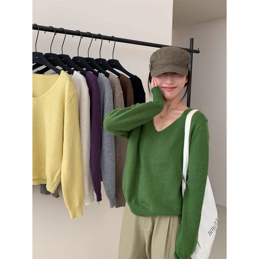 Versatile Slimming Long-sleeve Knit Top