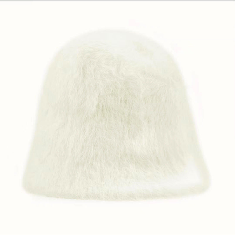 Cute Fluffy Rabbit Hair Fisherman Hat