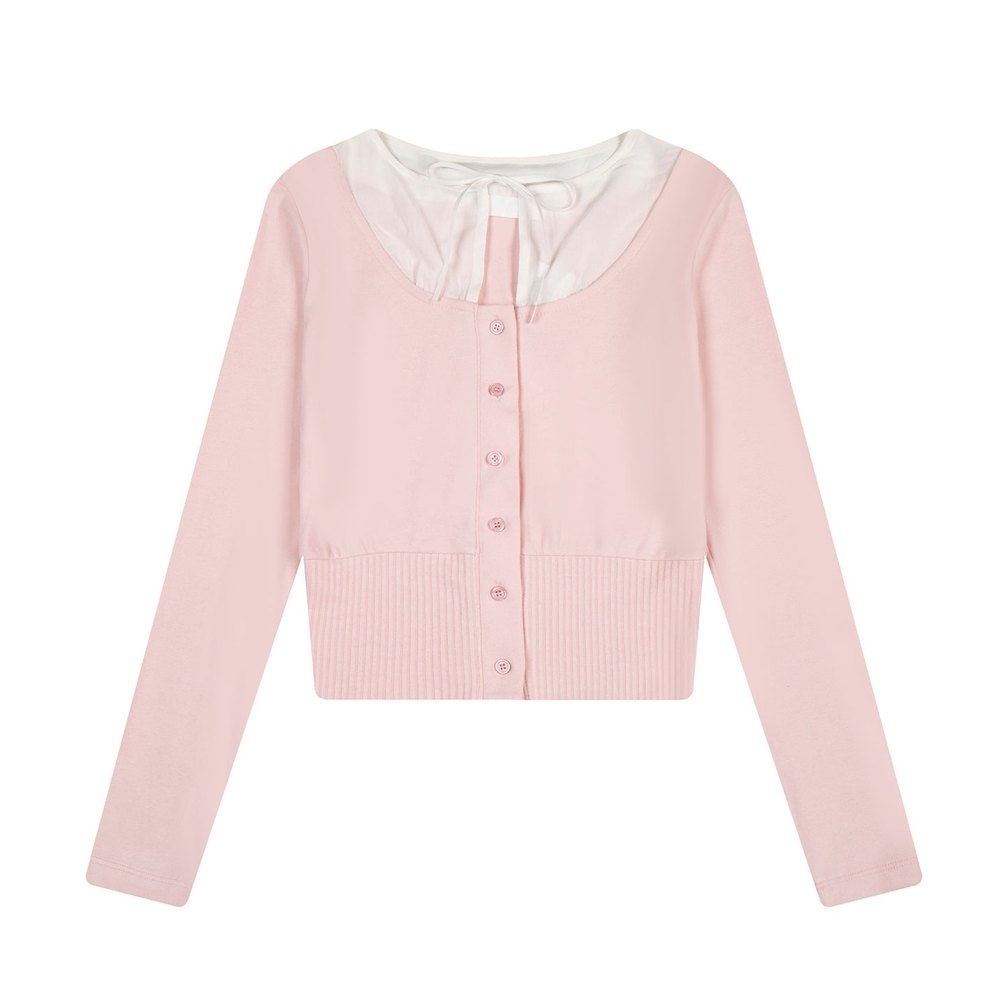 Women's Fashion Ruffled Slim-fit Long-sleeve T-shirt