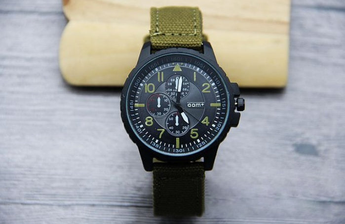Gun black case cowboy strap watch series cool denim belt student watch men's watch