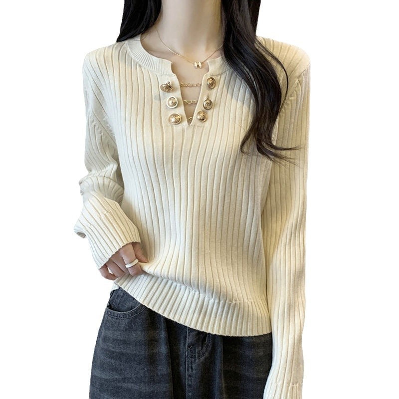Women's Autumn New Slimming Sweater Youthful Long Sleeve Top