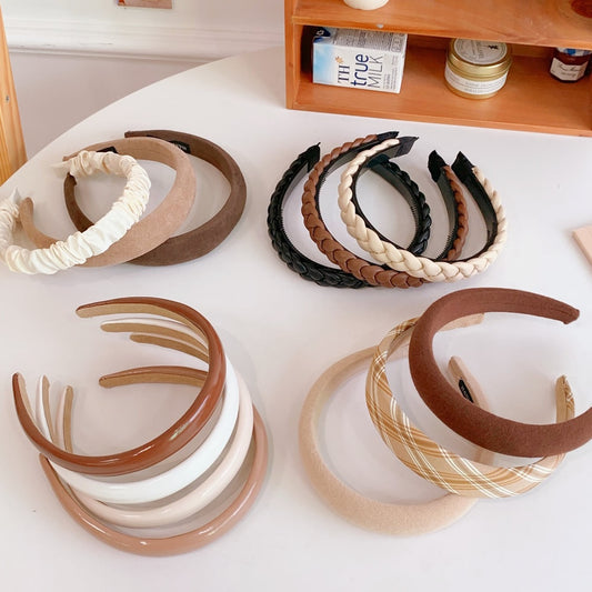 Milk Tea Coffee Color Series Headband Fashion