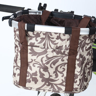 Folding bicycle basket