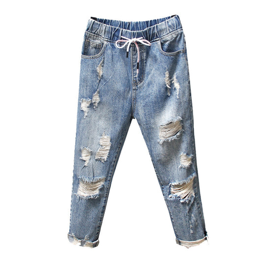 Women's Fat MM Ripped Jeans