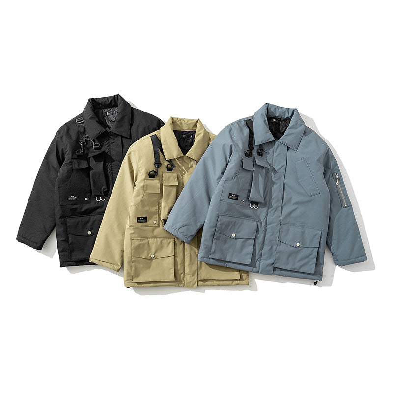 Men's Fashion Japanese Style Solid Color Jacket