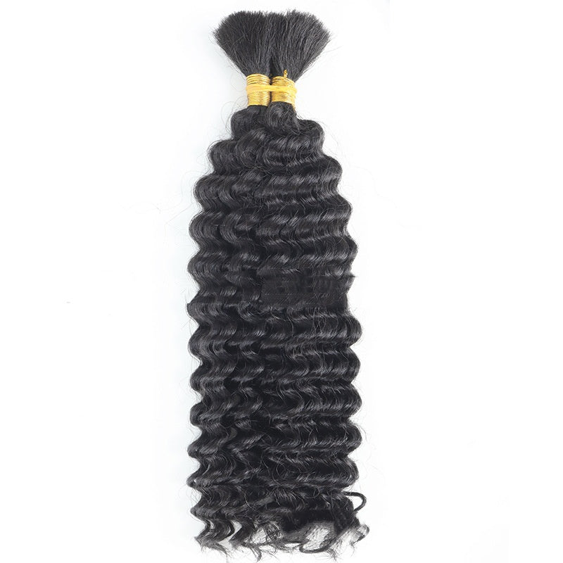 Mixed Human Boho Braids Deep Wave Bulk Hair