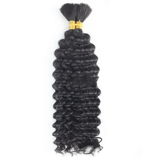 Mixed Human Boho Braids Deep Wave Bulk Hair
