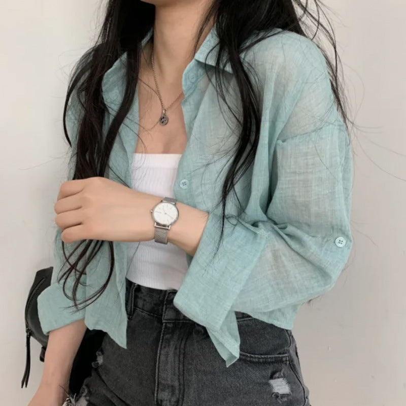 Fransk Top Høj kvalitets Cardigan Bluse Skjorte