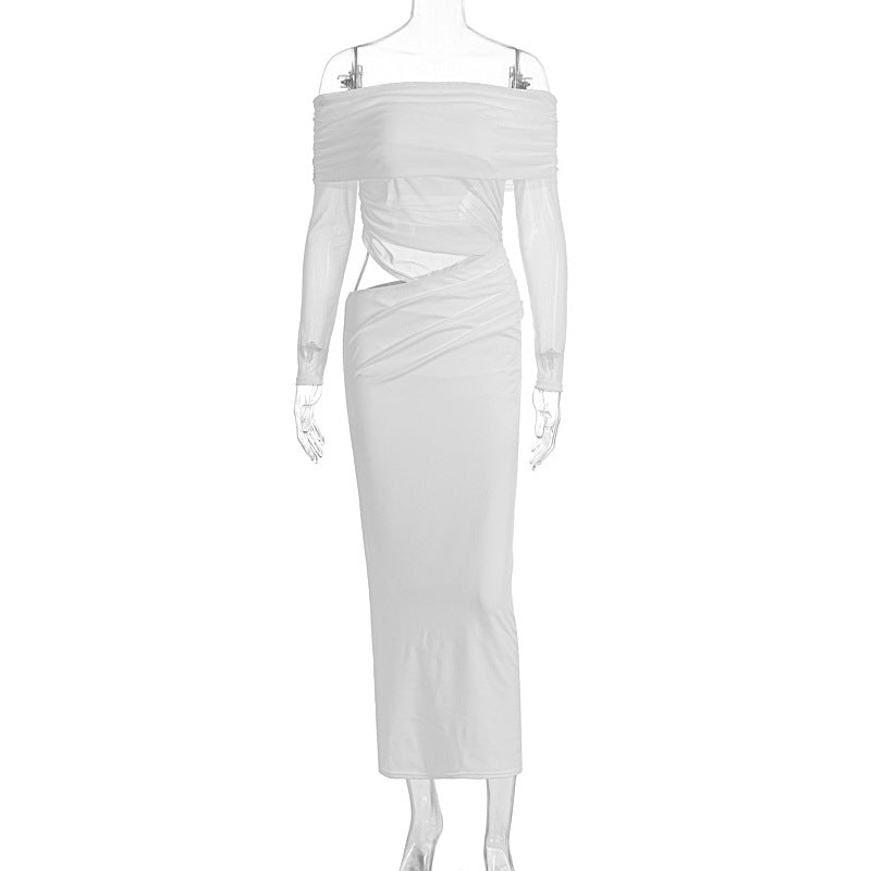 Seamless, Figure-flattering Tube Top Long-sleeve Dress