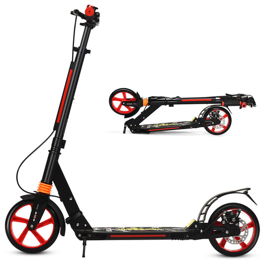 Klappbarer Kickscooter Mit Klingel & Ständer Höhenverstellbarer Scooter Roller Tretroller