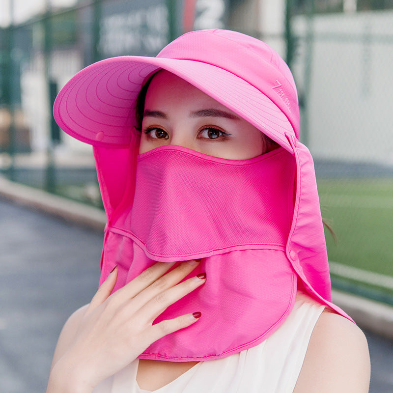 Full sunscreen folding sun hat