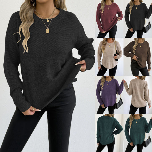 Fashion Loose Flower Velvet Women's Pullover Bottoming Sweater