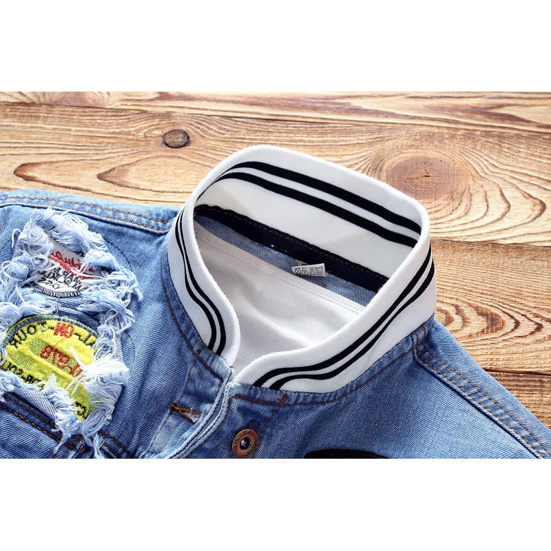 Japanese Men's Cowboy Style Trendy Jacket