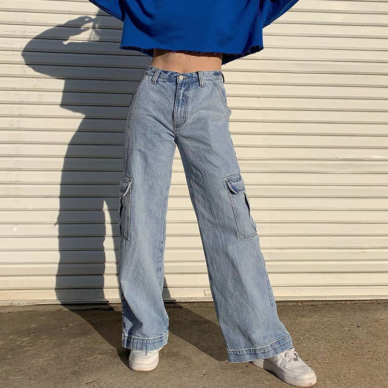 Super fire drape mopping straight-leg pants