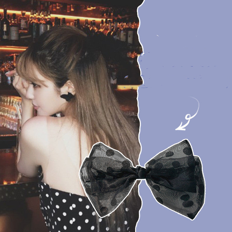 Bow hairpin Japanese top clip