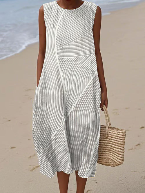 Sleeveless Casual Printed Elegant Dress