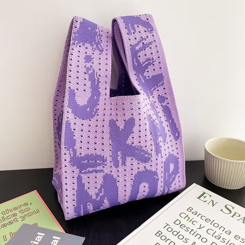 Women's Fashionable Large-capacity Striped Portable Storage Bag