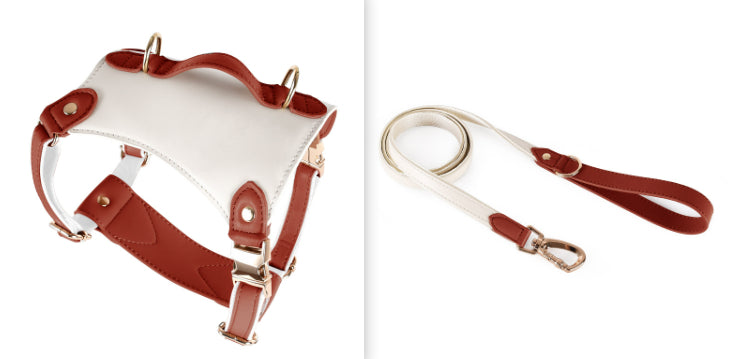 Leather Pet Vest Type Lead Rope Chest Strap