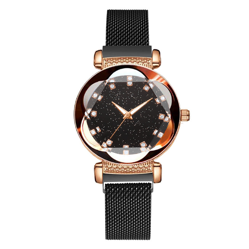 Niche, Vibrato, The Same Watch, Starry Sky Magnet Watch, Rose Gold Watch Head, Big Diamond