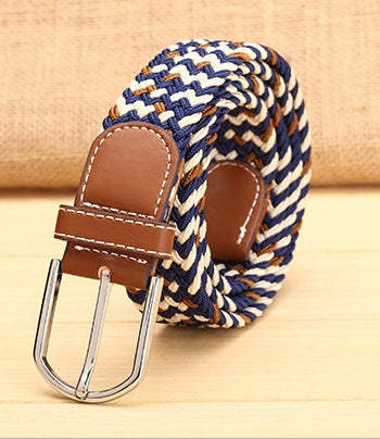Elastic woven elastic men's belt