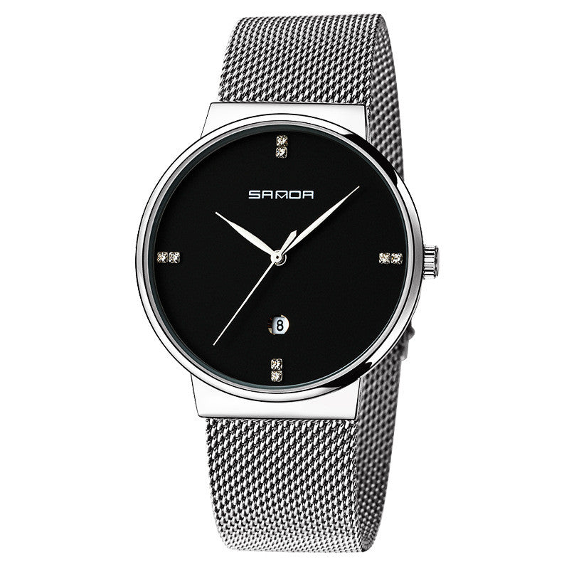 Men's watch mesh belt waterproof quartz watch