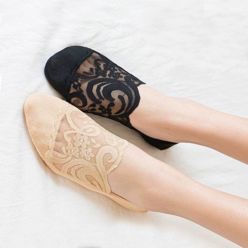 Women's Fashion Shallow Lace Boat Socks