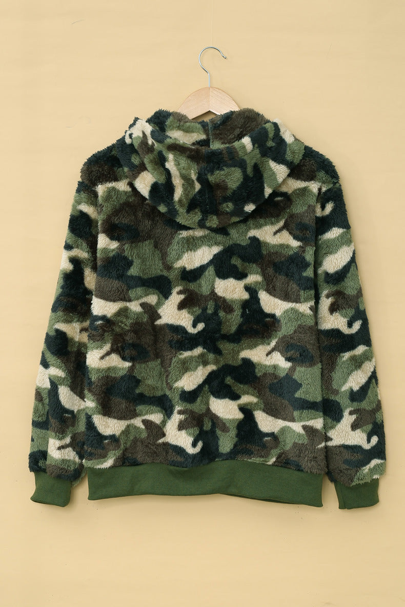 Plush Thick Warm Long-sleeved Zipper Jacket