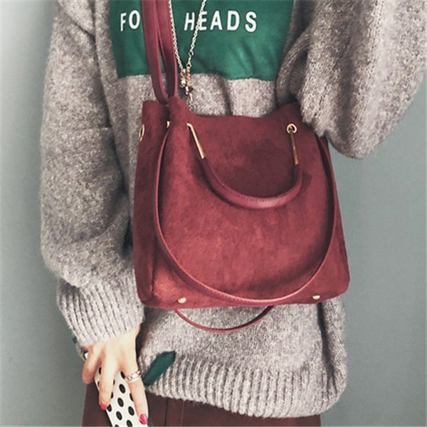 Matteret vintage taske