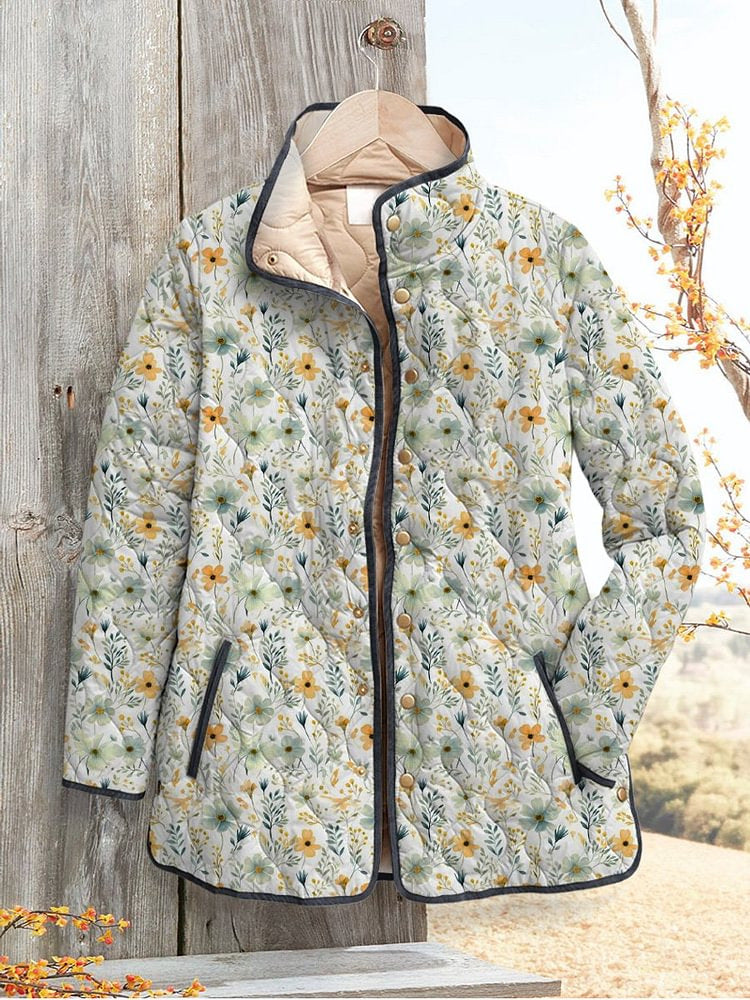 Women's Fashion Tuck Flower Digital Printed Female Cotton Clothing