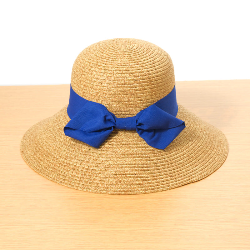 Foldable Bow Shading Beach Sun Protection Straw Hat