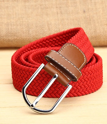 Elastic woven elastic men's belt
