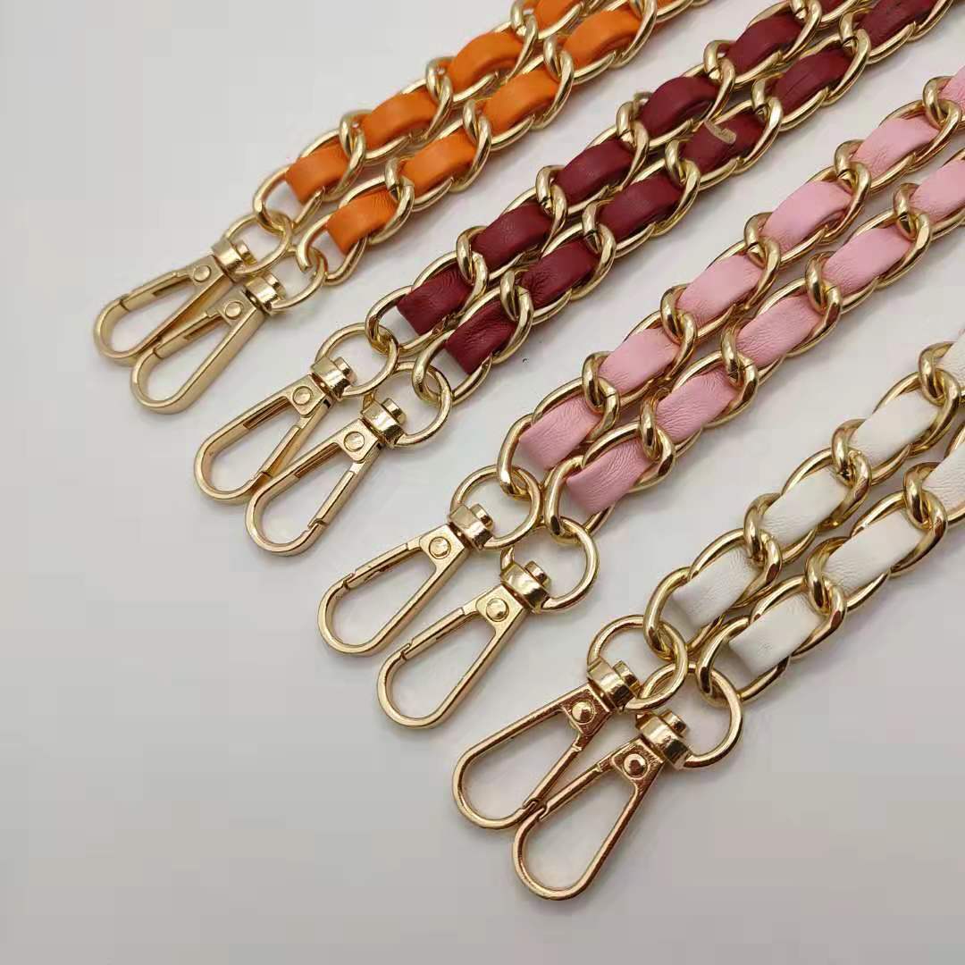 Net Red Silicone Bag Shoulder Strap Accessories Pu Leather Braided Chain