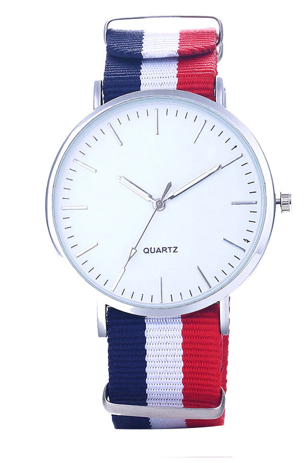 Simple canvas strap watch