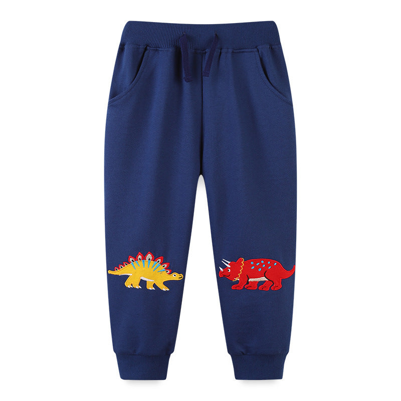 Autumn New Boys' Sweatpants Embroidered Sports Pants
