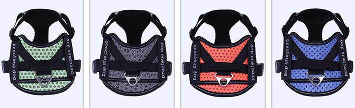 Adjustable dog traction chest and back