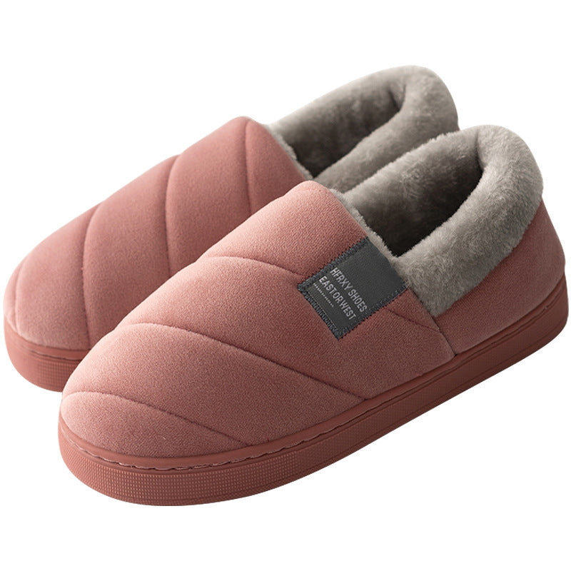 Slip Resistant Slippers With Heel In Winter