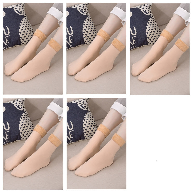 Plus Fleece Socks To Keep Warm Snow Women In Autumn And Winter