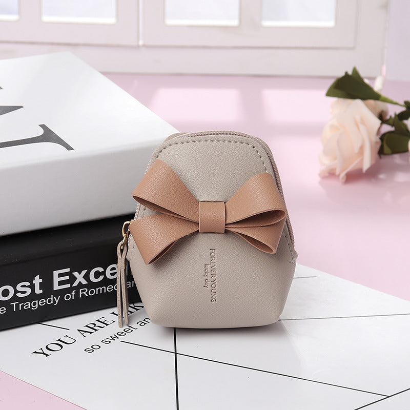 Bow Leather Mini Coin Storage Wallet