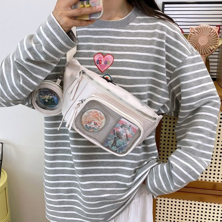 Cute Multi-layer Girl Heart Slanted Chest Bag