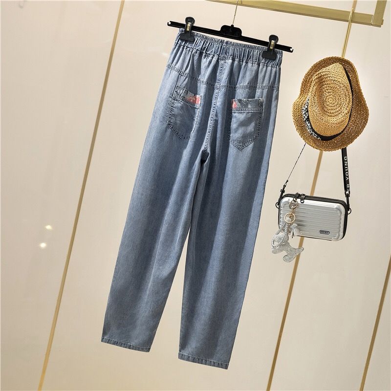 Jeansspring Loose Plus Size Harem Pants Casual Print
