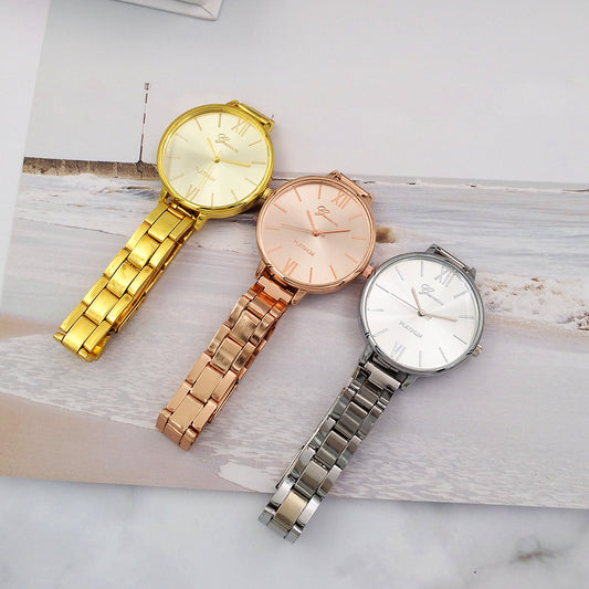 nail steel belt ladies watch 12 head