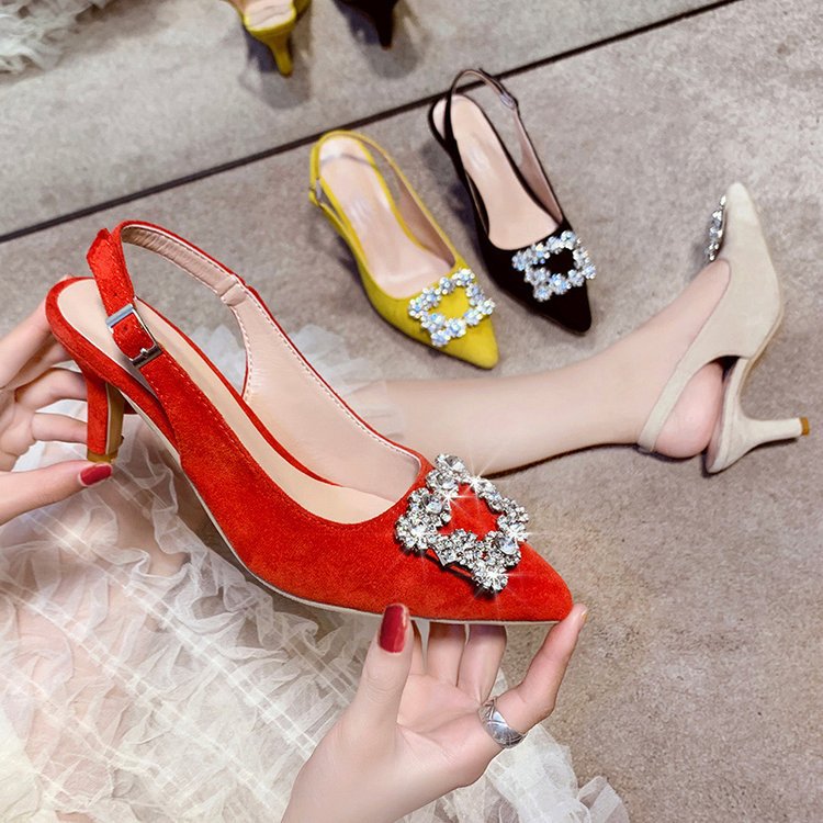 New Korean high-heeled shoes with pointed toes