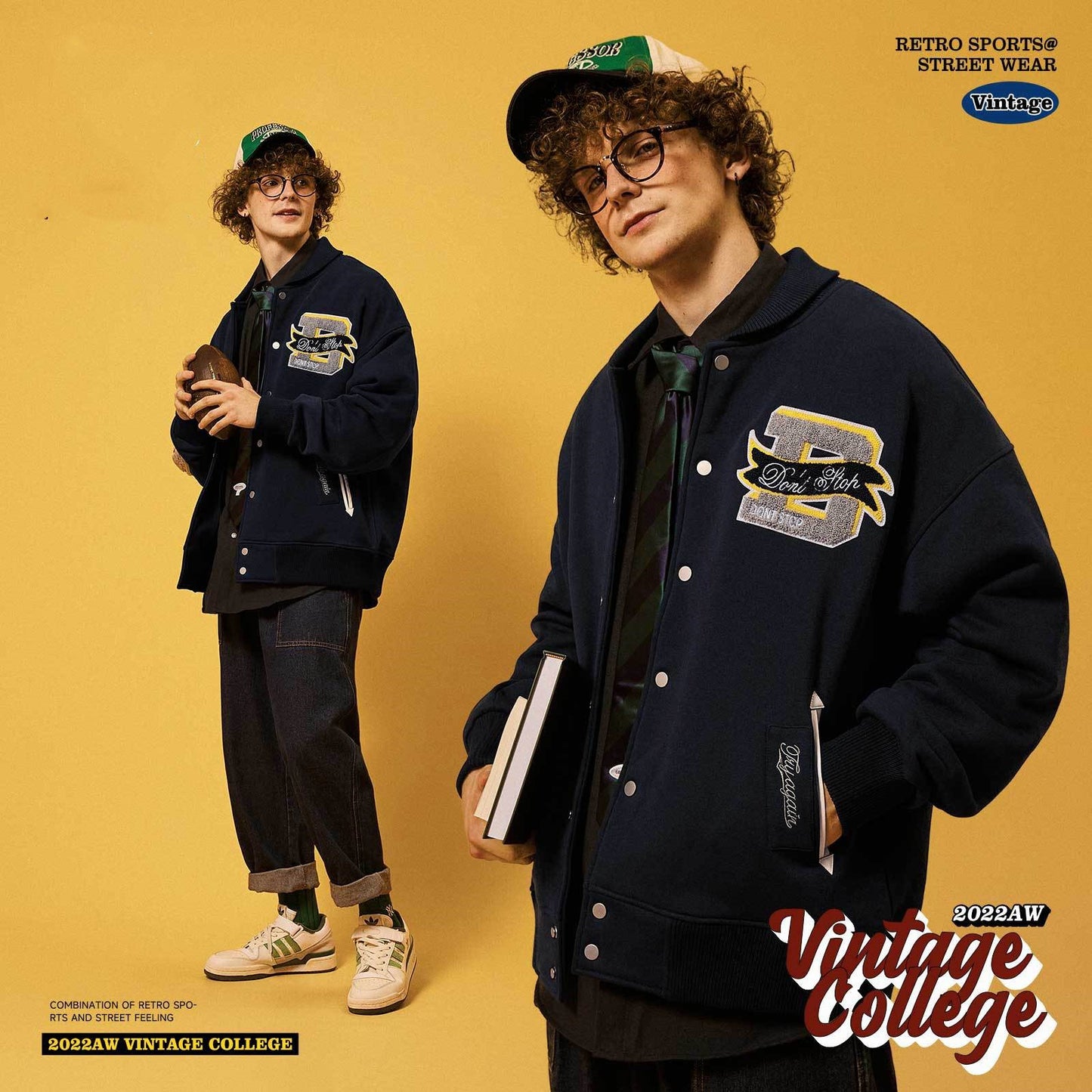 Baseballuniform i polarfleece med broderi og klistermærker i kontrastfarver